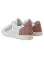 Sneakers Chic White Pink Leather Low-Top Sneakers 500,00 € 8054802559862 | Planet-Deluxe