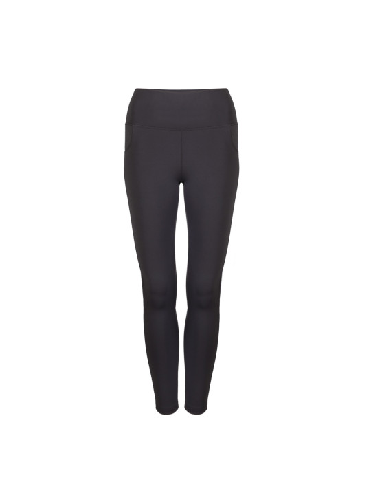 Graue, dicke Lycra-Leggings hochtailliert