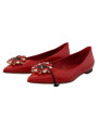 Flat Shoes Red Suede Crystal Loafers - Exquisite Elegance 900,00 € 8050246187777 | Planet-Deluxe