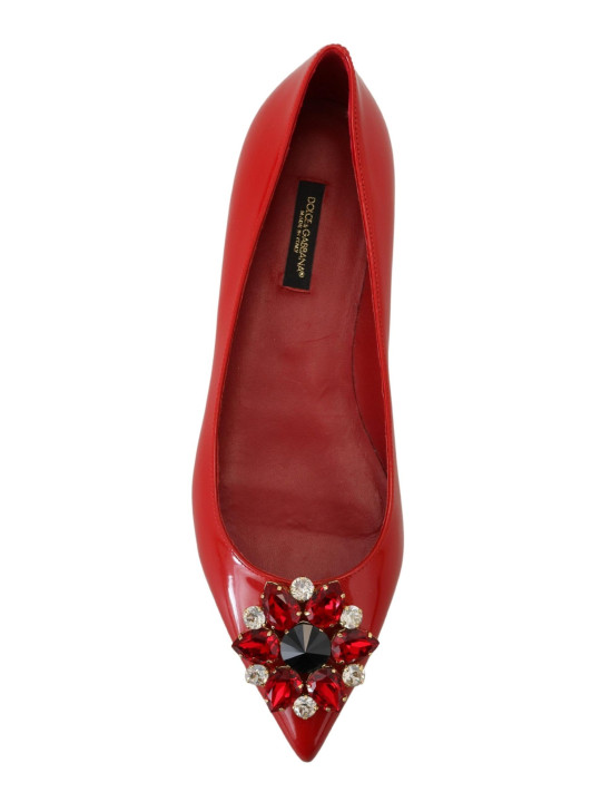 Flat Shoes Red Suede Crystal Loafers - Exquisite Elegance 900,00 € 8050246187777 | Planet-Deluxe