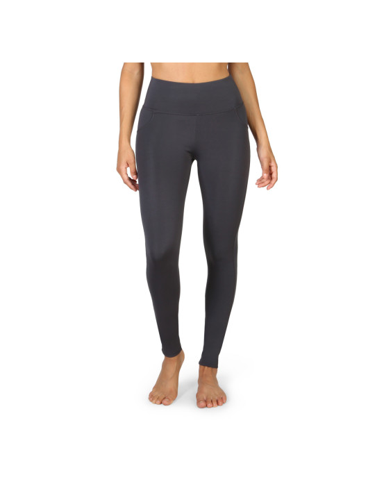 Graue Leggings, hoher Bund, sportlich