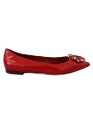 Flat Shoes Red Suede Crystal Loafers - Exquisite Elegance 900,00 € 8050246187777 | Planet-Deluxe