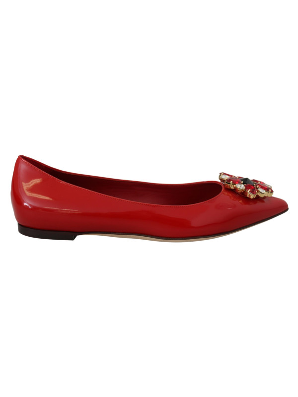 Flat Shoes Red Suede Crystal Loafers - Exquisite Elegance 900,00 € 8050246187777 | Planet-Deluxe