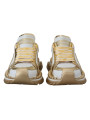 Sneakers Elegant White and Gold Leather Sneakers 1.000,00 € 8053286712992 | Planet-Deluxe