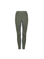 Khaki grüne Damen Leggings hochtailliert