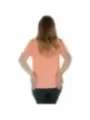 Pfirsichfarbenes Superdry T-Shirt mit kurzen Ärmeln