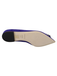 Flat Shoes Embellished Crystal Purple Suede Flats 900,00 € 8057155135110 | Planet-Deluxe