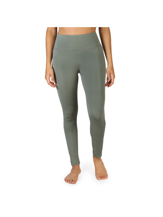 Khaki grüne hoch taillierte Leggings