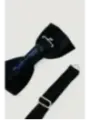 Schwarze Satin Krawatte mit Gurt