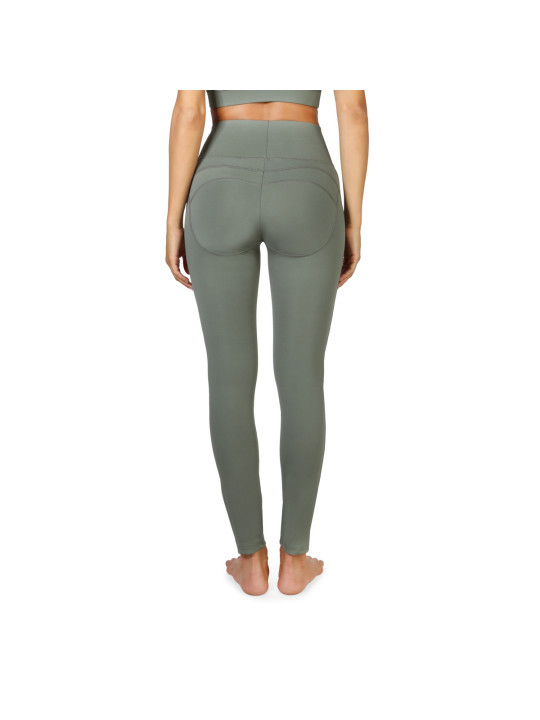 Grüne Yoga-Leggings mit hohem Bund