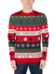 Festlicher Strickpullover mit Weihnachtsmotiven