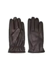 Dunkle Lederhandschuhe von Only & Sons