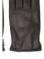 Braunes Lederhandschuh mit Steppfutter