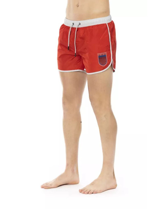 Swimwear Vibrant Red Swim Shorts with Front Print 90,00 € 8050593832597 | Planet-Deluxe
