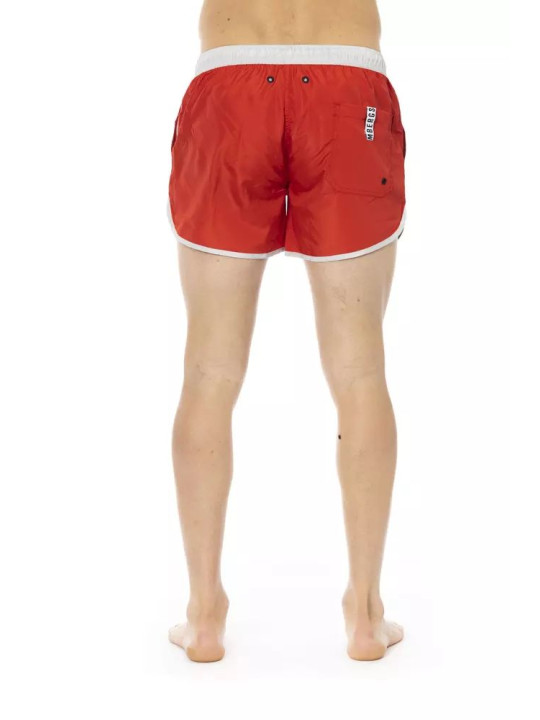 Swimwear Vibrant Red Swim Shorts with Front Print 90,00 € 8050593832597 | Planet-Deluxe