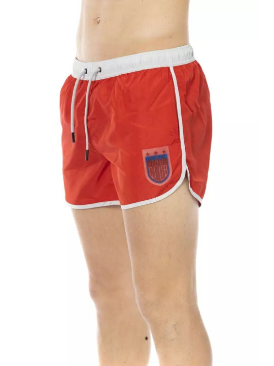 Swimwear Vibrant Red Swim Shorts with Front Print 90,00 € 8050593832597 | Planet-Deluxe