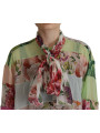 Tops & T-Shirts Elegant Floral Patchwork Silk Blouse 2.030,00 € 8057142001619 | Planet-Deluxe