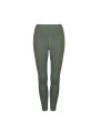Khaki grüne High-Waist Leggings hinten