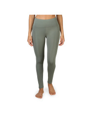 Khaki grüne Leggings, hoher Bund