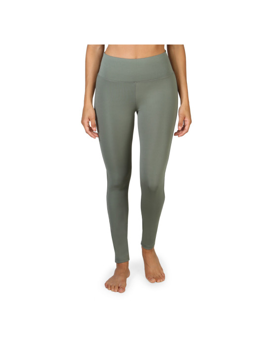 Khaki grüne Leggings, hoher Bund
