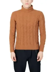 Karamellfarbener Herren Strickpullover