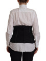 Tops & T-Shirts Elegant Black Corset Waist Strap Top 920,00 € 8050246189535 | Planet-Deluxe