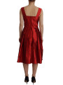 Dresses Radiant Red Silk A-Line Midi Dress 2.150,00 € 8054802860128 | Planet-Deluxe