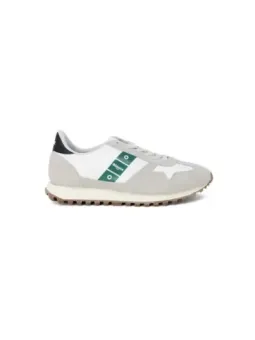 Weiße blaue Sneaker mit Streifen