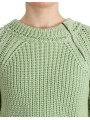 Sweaters Chic Green Cropped Cotton Sweater 400,00 € 8051043663664 | Planet-Deluxe