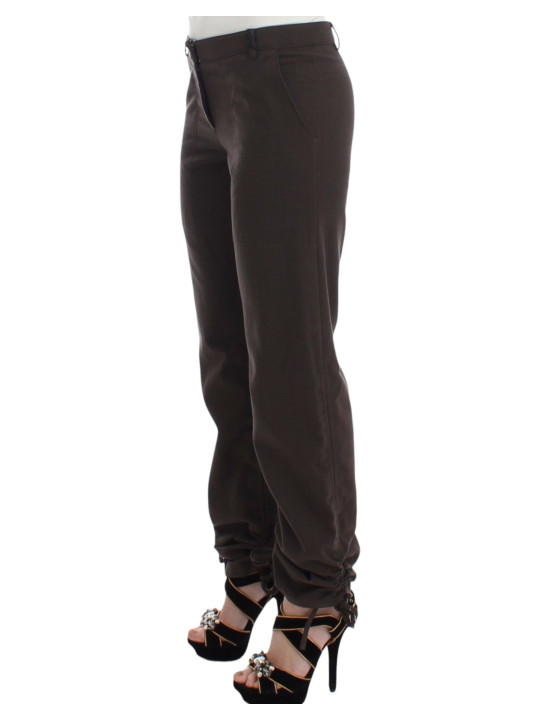 Jeans & Pants Chic Brown Cotton Dress Pants 270,00 € 8033898678902 | Planet-Deluxe