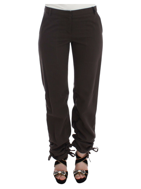 Jeans & Pants Chic Brown Cotton Dress Pants 270,00 € 8033898678902 | Planet-Deluxe