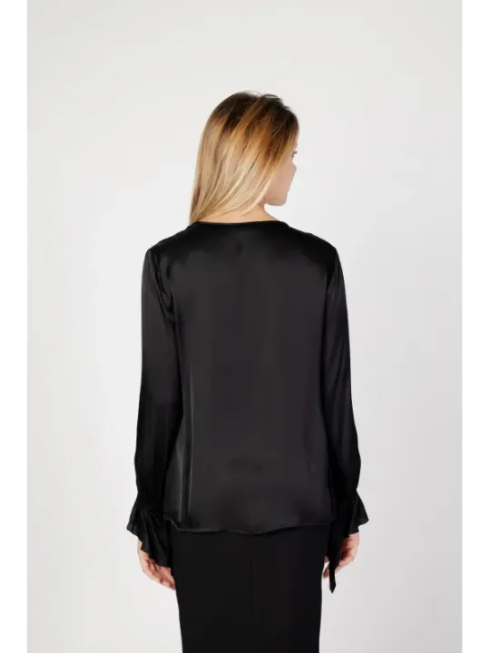 Schwarze Satinbluse, Sandro Ferrone 467892