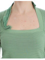 Sweaters Elegant Green Striped Wool Blend Sweater 360,00 € 7333413007759 | Planet-Deluxe