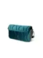 Türkise gesteppte Samt-Schultertasche