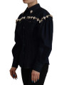 Jackets & Coats Elegant Crystal-Embellished Denim Jacket 2.480,00 € 7333413045416 | Planet-Deluxe