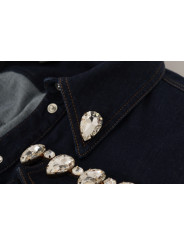 Jackets & Coats Elegant Crystal-Embellished Denim Jacket 2.480,00 € 7333413045416 | Planet-Deluxe