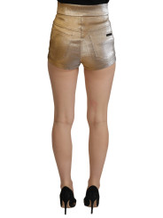 Shorts Gold High Waist Hot Pants Shorts 550,00 € 7333413045447 | Planet-Deluxe