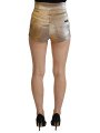 Shorts Gold High Waist Hot Pants Shorts 550,00 € 7333413045447 | Planet-Deluxe