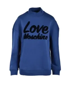 Blauer Love Moschino Schriftzug Sweatshirt