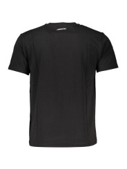 T-Shirts Elegant Round Neck Black Tee with Classic Print 70,00 € 8054323849756 | Planet-Deluxe