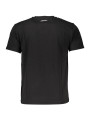 T-Shirts Elegant Round Neck Black Tee with Classic Print 70,00 € 8054323849756 | Planet-Deluxe