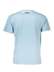 T-Shirts Elegant Light Blue Cotton Tee with Iconic Print 70,00 € 8054323854392 | Planet-Deluxe