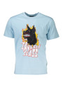 T-Shirts Elegant Light Blue Cotton Tee with Iconic Print 70,00 € 8054323854392 | Planet-Deluxe