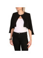 Schwarzer Kurzarm-Cardigan mit offenem Schnitt