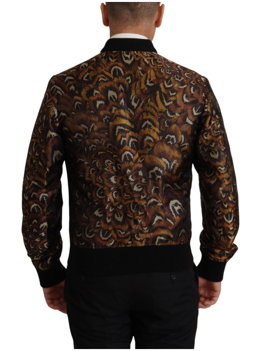 Jackets Elegant Brown Blouson Jacket 3.400,00 € 8057155423668 | Planet-Deluxe