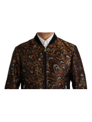 Jackets Elegant Brown Blouson Jacket 3.400,00 € 8057155423668 | Planet-Deluxe