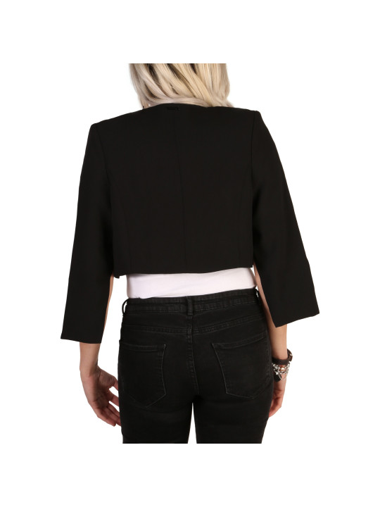 Schwarze Cropped Blazer Damenjacke
