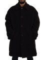 Jackets Elegant Black Alpaca Wool Blend Jacket 4.300,00 € 8052145799181 | Planet-Deluxe
