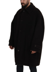 Jackets Elegant Black Alpaca Wool Blend Jacket 4.300,00 € 8052145799181 | Planet-Deluxe