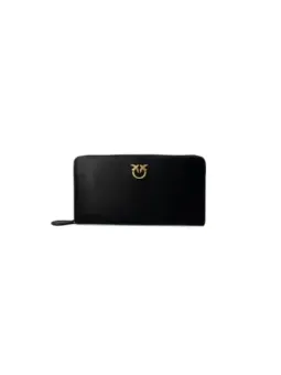Schwarze Pinko Leder Clutch Tasche